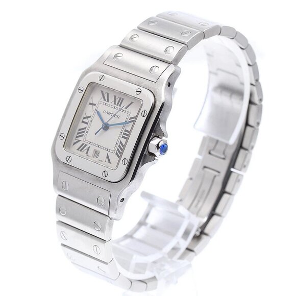 CARTIER Santos GalbeeLM W20060D6 Date beige Dial Quartz Men's Watch